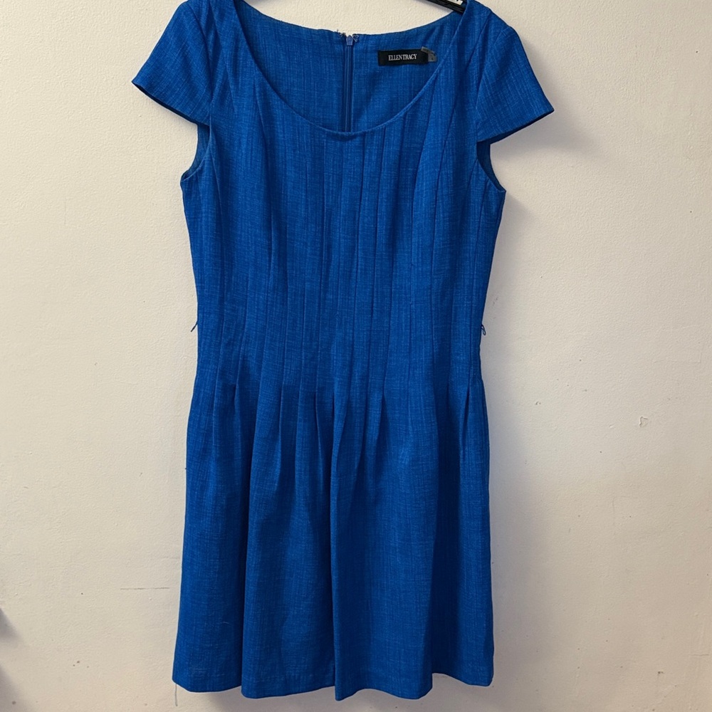 Ellen Tracy Vibrant Blue Mini Dress